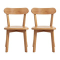 Artiss 2x Dining Chairs Wooden Kitchen Accent Chair Cafe Lounge Rubber Wood