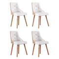 1 Set of 4 Artiss Dining Chairs White PU