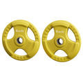 Everfit Weight Plates Olympic 20kgx2 Dumbbell Barbell Plate Weight Lifting Home Gym Yellow