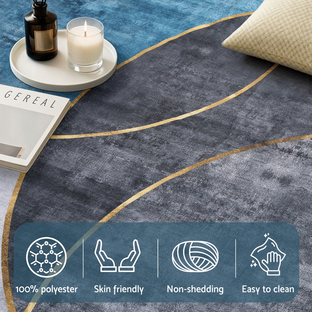 Artiss Washable Floor Rug 240X340cm Large Geometric Area Rug Modern Floor Carpet