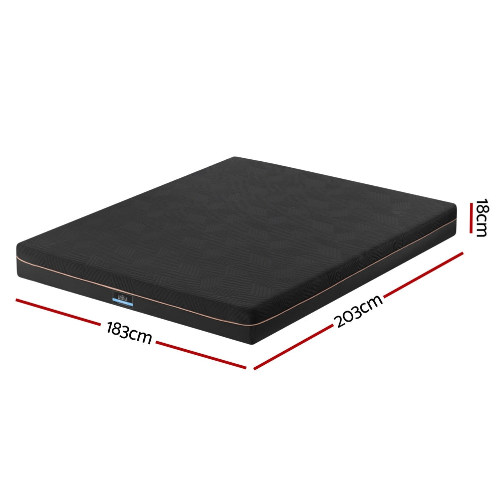 Giselle 18cm Memory Foam Mattress Green Tea Foam Cool Gel Foam Mattresses King