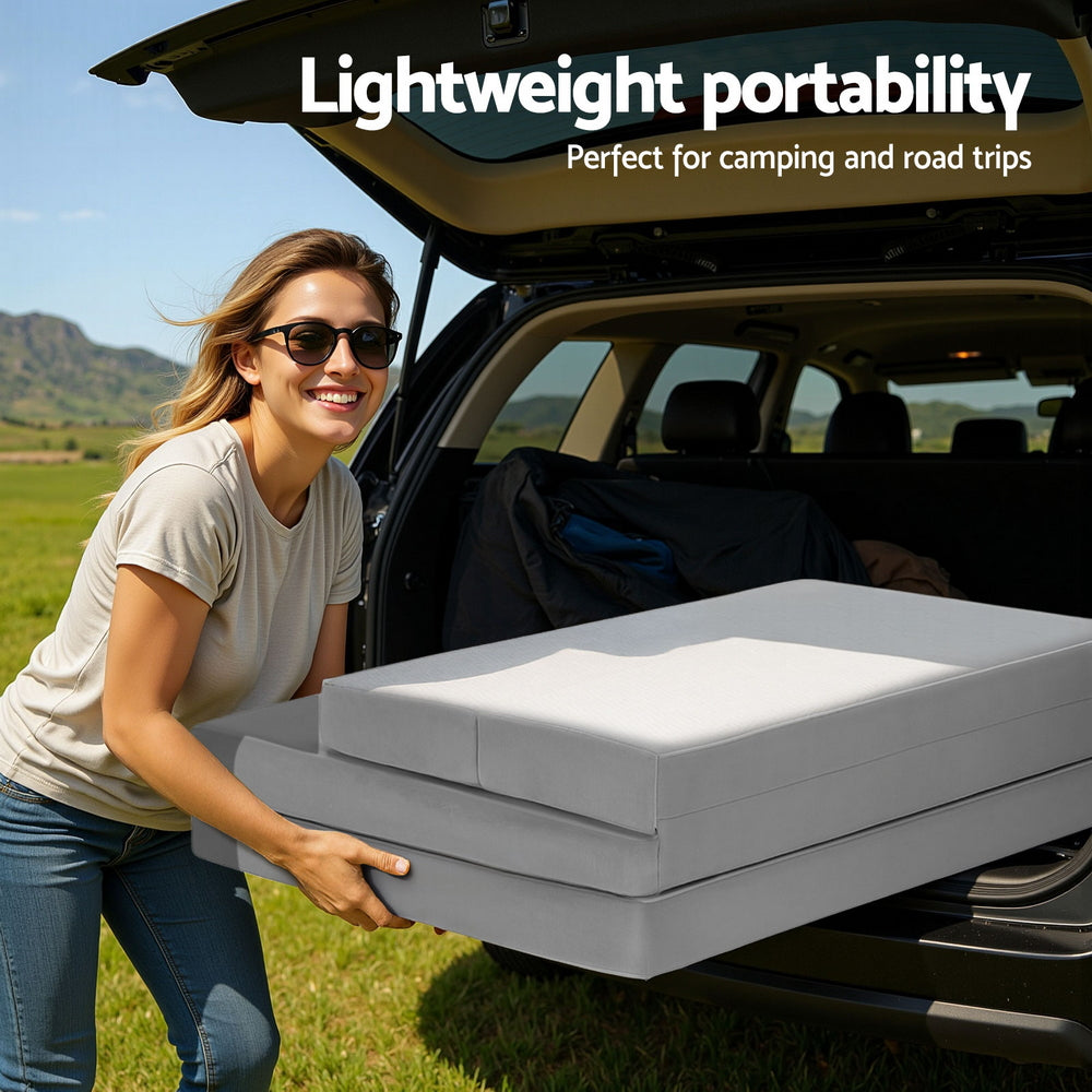 Giselle Foldable Mattress Folding Sofa Bed 4-fold Sleeping Camping Cushion Mat