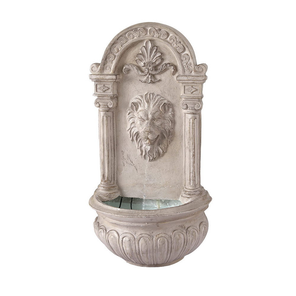 Gardeon Solar Fountain Water Feature Wall Mount Garden Fountains 77CM Beige