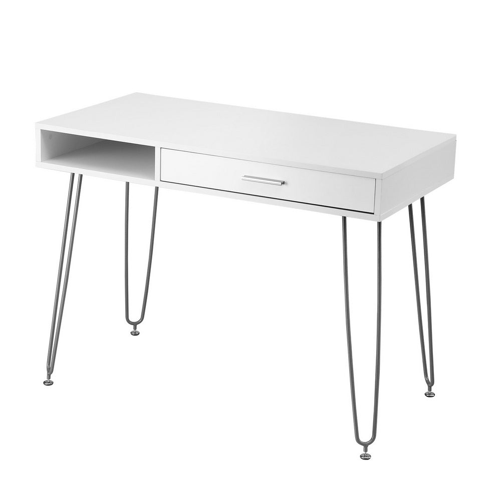 Artiss Computer Desk Drawer Cabinet Home Office Desks Workstation 100cm White