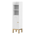 Artiss Bathroom Storage Cabinet Floor Organizer Toilet Corner Adjustable Shelf with Door White