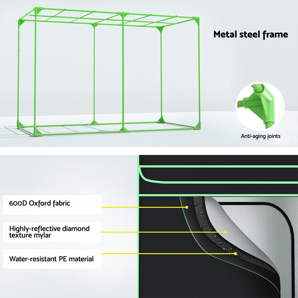 Green Fingers Grow Tent Kits 300x150x200cm Hydroponics Indoor Plant Grow System
