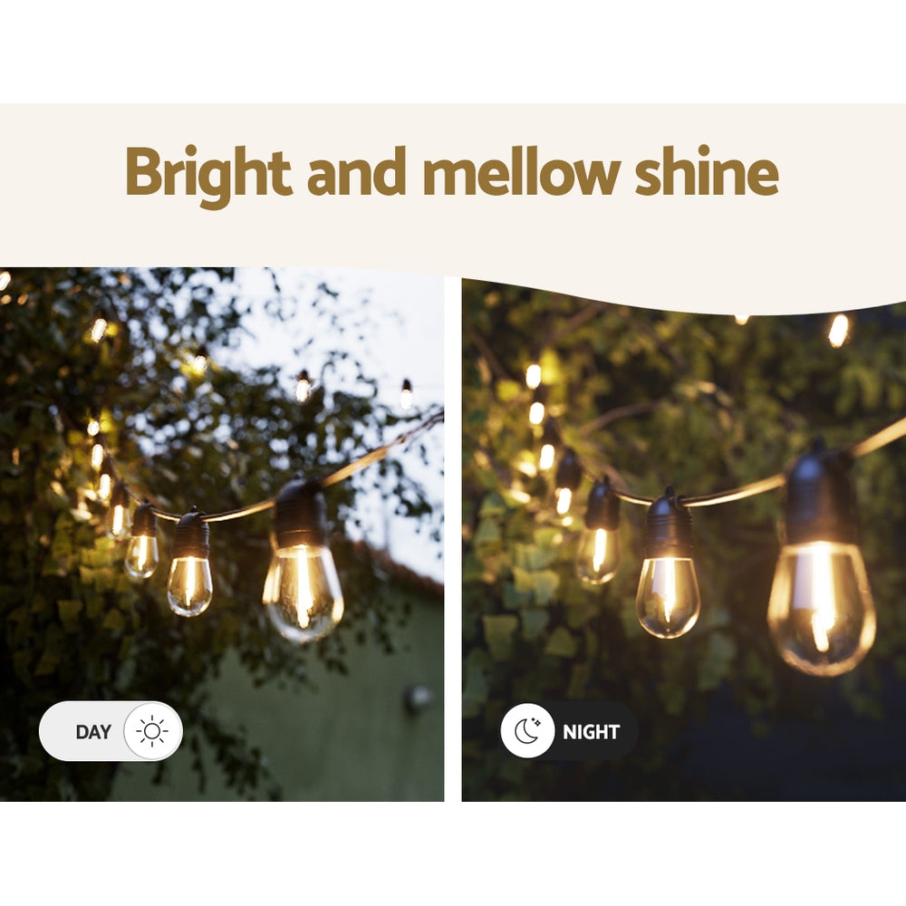 10m Festoon Lights Christmas Fairy String Lights Outdoor Party Garden Decor