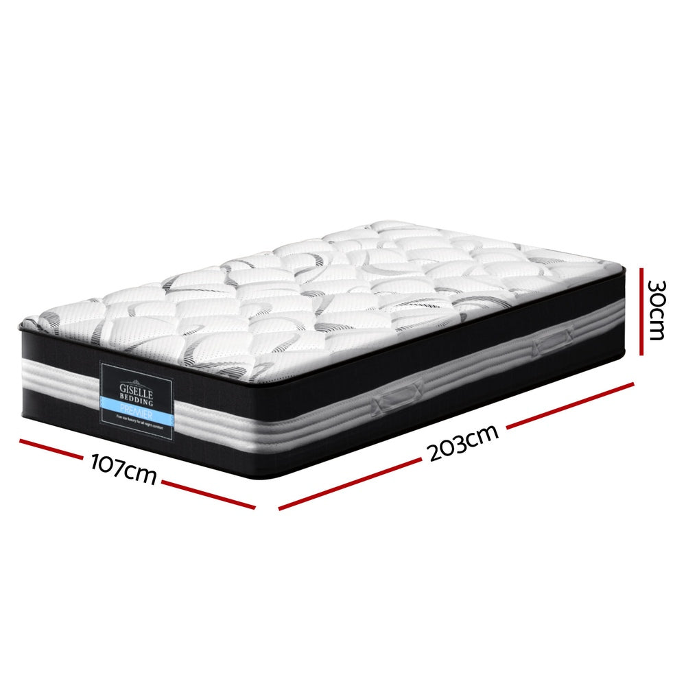 Giselle Bedding 30cm Mattress Medium Firm King Single