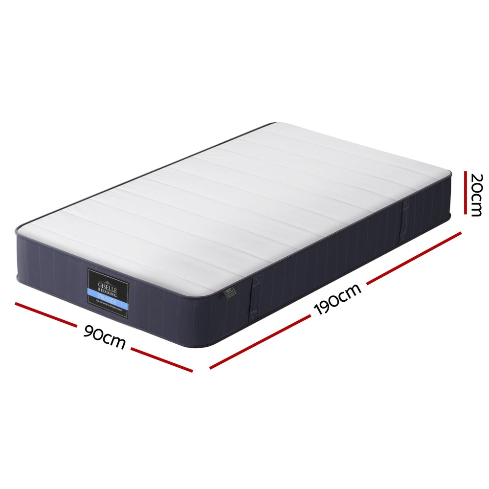 20cm Giselle Mattress Single Bed Pocket Spring Mattresses
