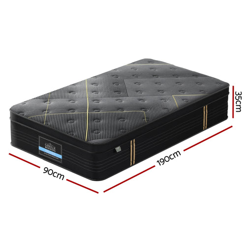 35cm Giselle Mattress Single Bed Bamboo Pocket Firm Foam