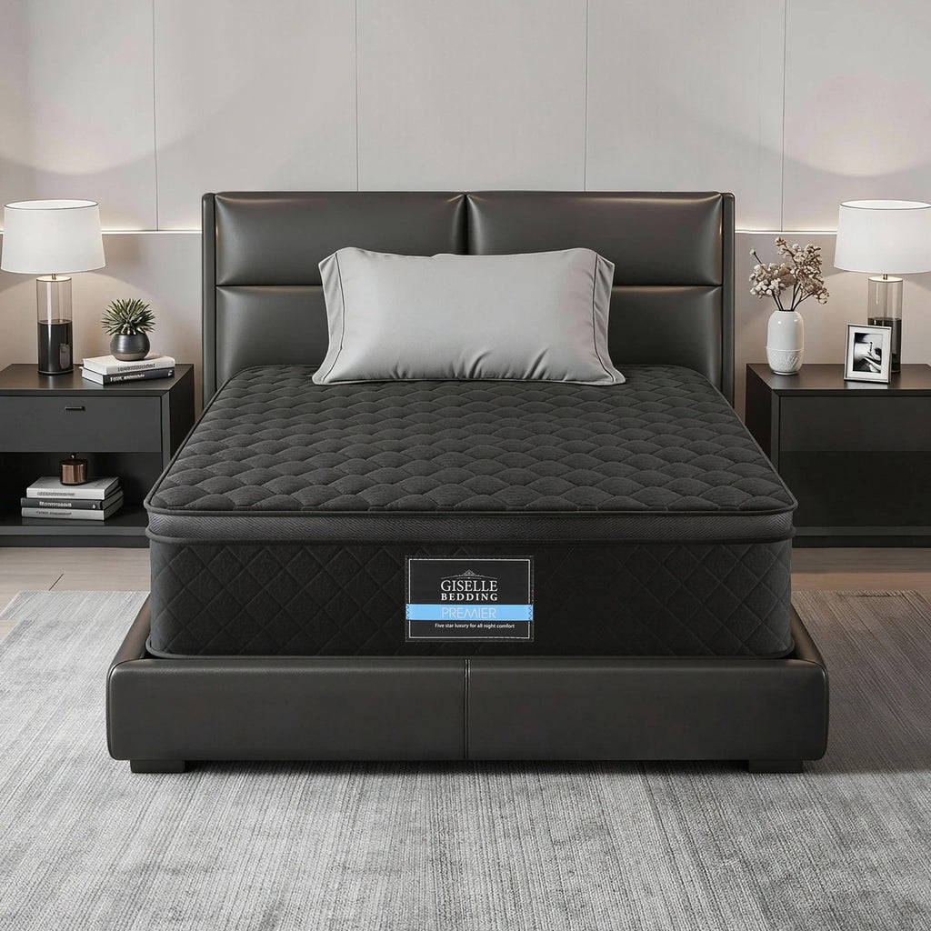 Giselle Bedding Mattress 34cm 5-Zone Pocket Spring Egg-crate Memory Foam King Single