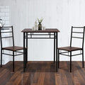 Artiss Dining Table And Chairs Set fo 3 Walnut