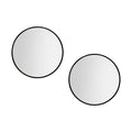 Embellir 2 Wall Mirror Makeup 50cm Home Decor Framed Mirrors Bathroom Round Black