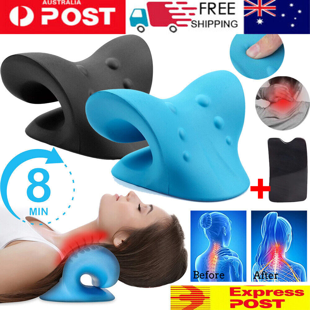 Neck Traction Pillow Original Cloud Shape Neck Stretcher Cervical Pain Relief AU