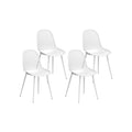 Gardeon 4PC Outdoor Dining Chairs PP Lounge Chair Patio Garden Furniture White