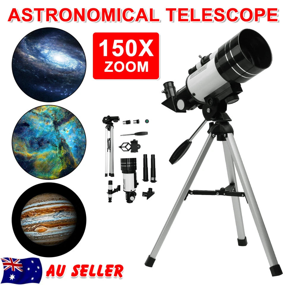 Astronomical Telescope with Tripod 150X Zoom HD Outdoor Monocular 70Mm Aperture