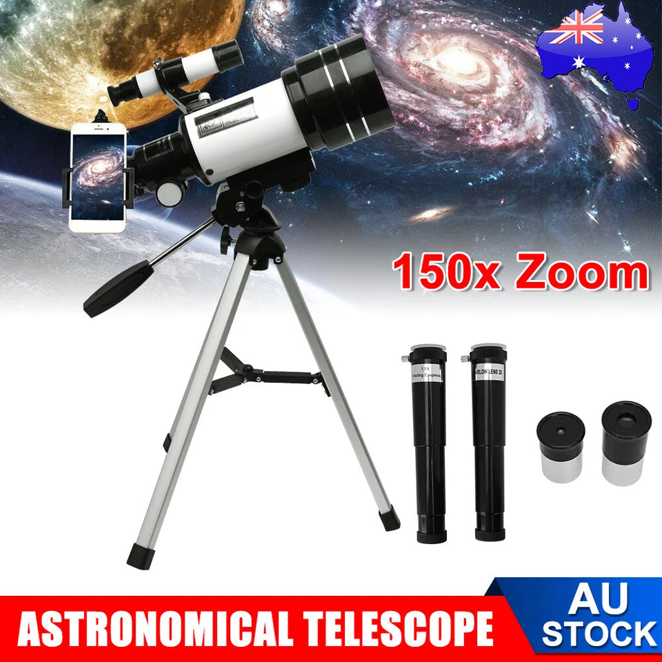 Astronomical Telescope with Tripod 150X Zoom HD Outdoor Monocular 70Mm Aperture