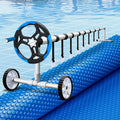 Aqua Buddy Pool Cover 600 Micron 6.5x3m w/ Roller 5.55m Swimming Pools Solar Blanket