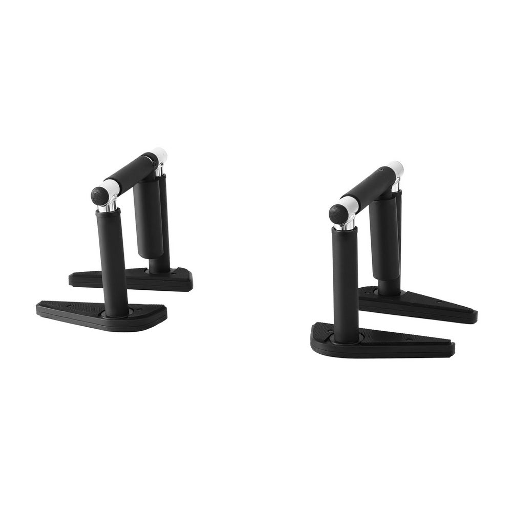Everfit 2Pcs/Set Pull Up Bar Portable Foldable Dip Station Multi Gym 120kg Home Power Station Black