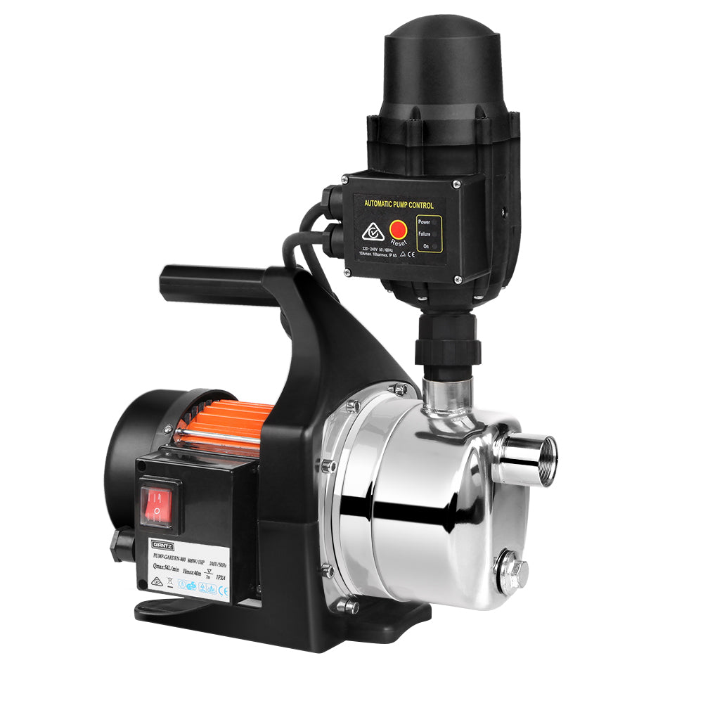 Giantz Garden Water Pump High Pressure 800W Max. Tank Rain Farm Irrigation House Black