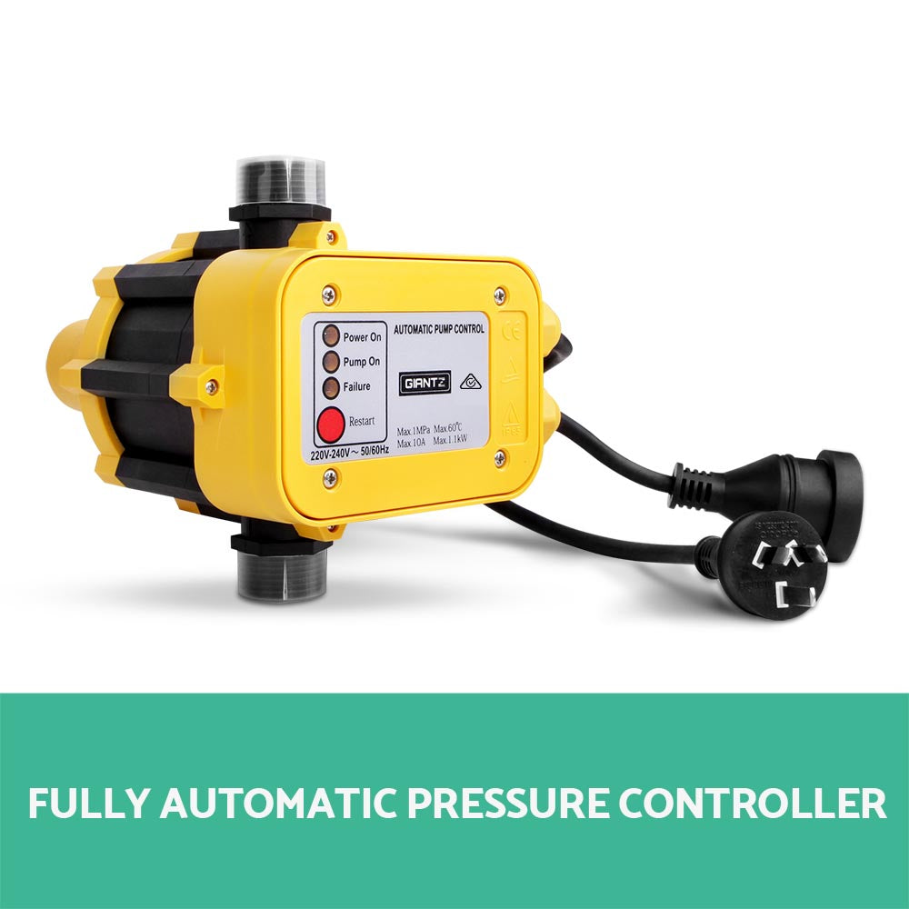 Giantz Garden Water Pump High Pressure 1100-2000W MAX 4-Stage Tank Irrigation Yellow
