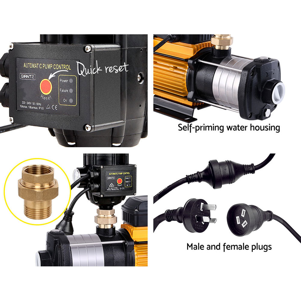 Giantz Garden Water Pump High Pressure 2000W Max. 5-Stage Tank Irrigation Black