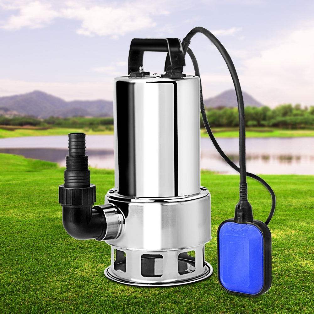 Giantz 1800W Max. Submersible Dirty Water Pump Bore Tank Well Steel Automatic Clean