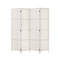 Artiss 4 Panel Room Divider Screen 163x170cm Woven White