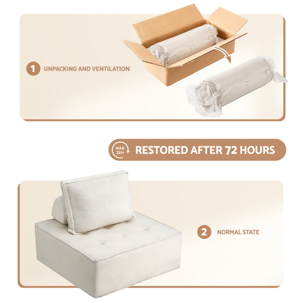 Artiss Floor Sofa Lounge Chair 6 Seater with Pillow