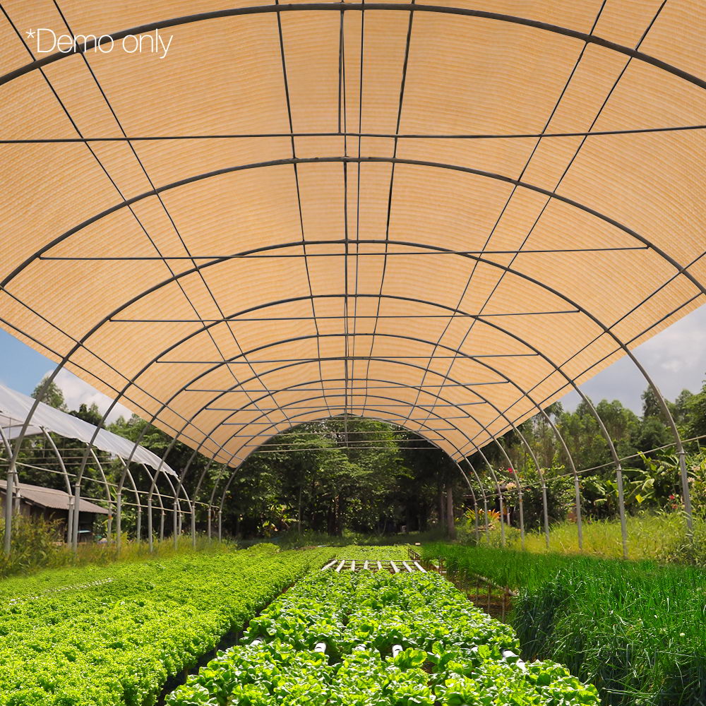Instahut 50% Shade Cloth 1.83x20m Shadecloth Sail Heavy Duty Beige