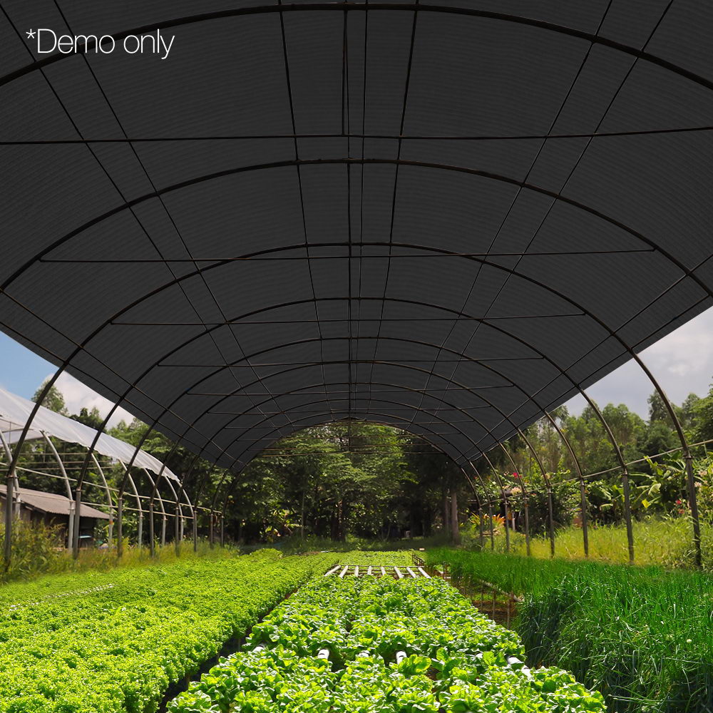 Instahut 90% Shade Cloth 1.83x20m Shadecloth Sail Heavy Duty Black