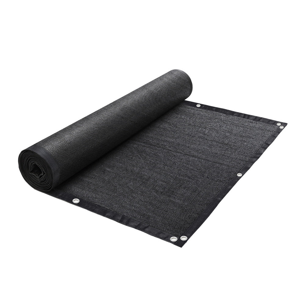 Instahut Shade Cloth Sun Shade Fabric Patio UV Resistant Black 10x2m