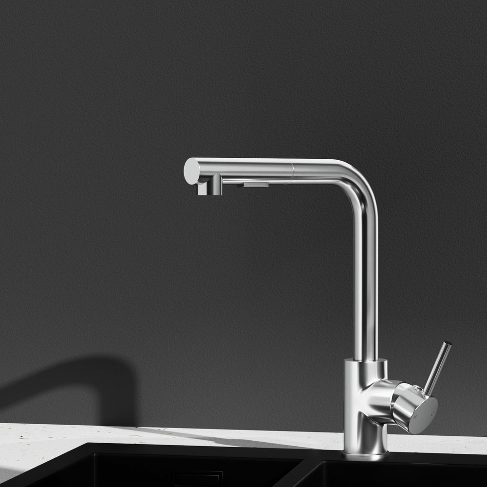 Cefito Kitchen Mixer Tap Pull Out Rectangle 2 Mode Sink Basin Faucet Swivel WELS Chrome