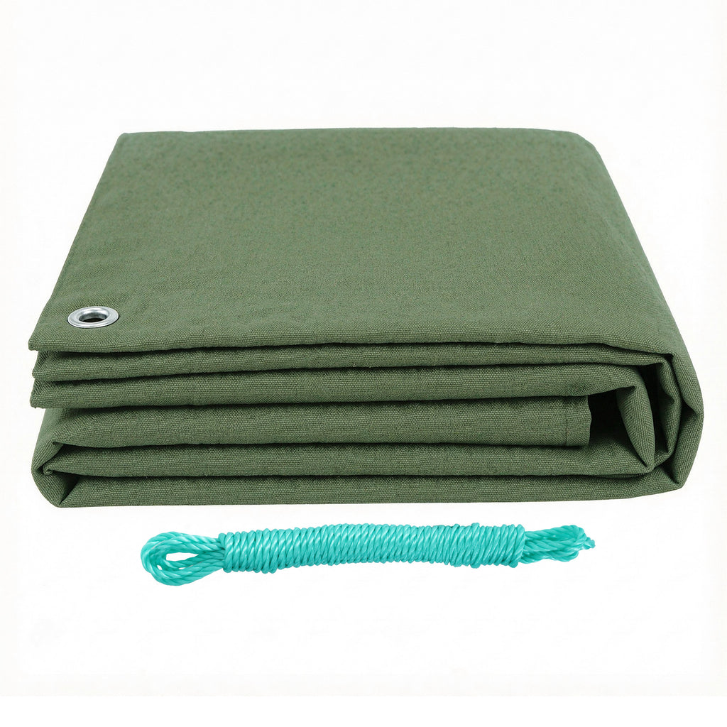 Instahut 2x3m Tarp Tarpaulin 600GSM Camping Canvas Heavy Duty Water Resistant