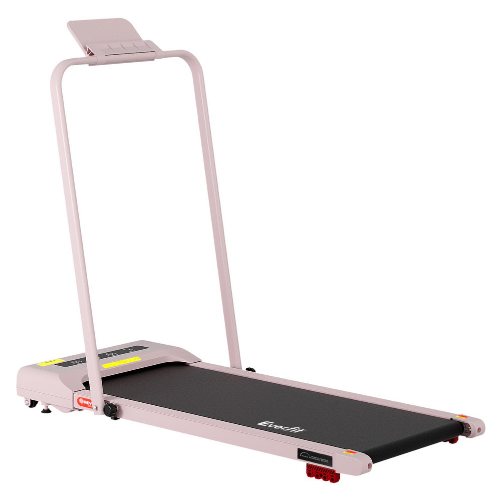 Everfit Treadmill Electric Walking Pad Incline Under Desk 380mm Pink