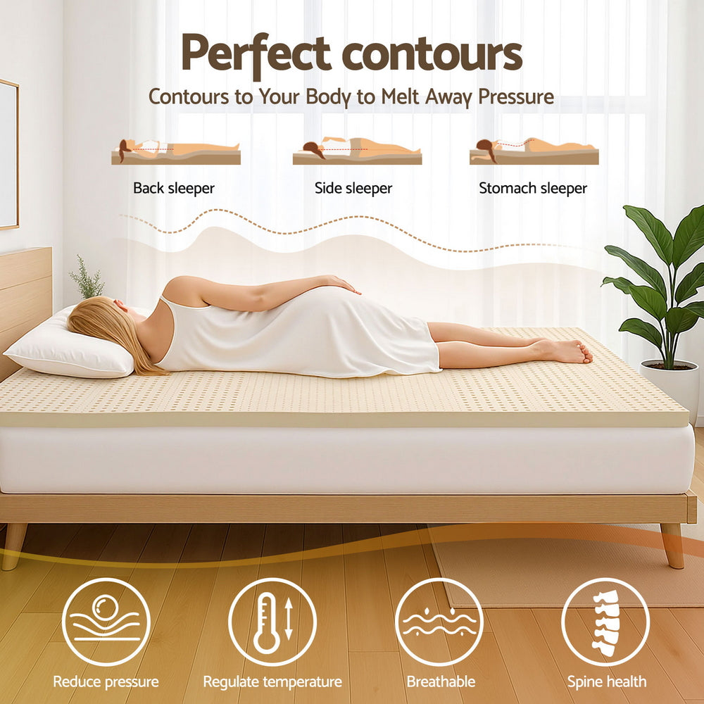 Giselle Bedding Latex Mattress Topper 5cm King