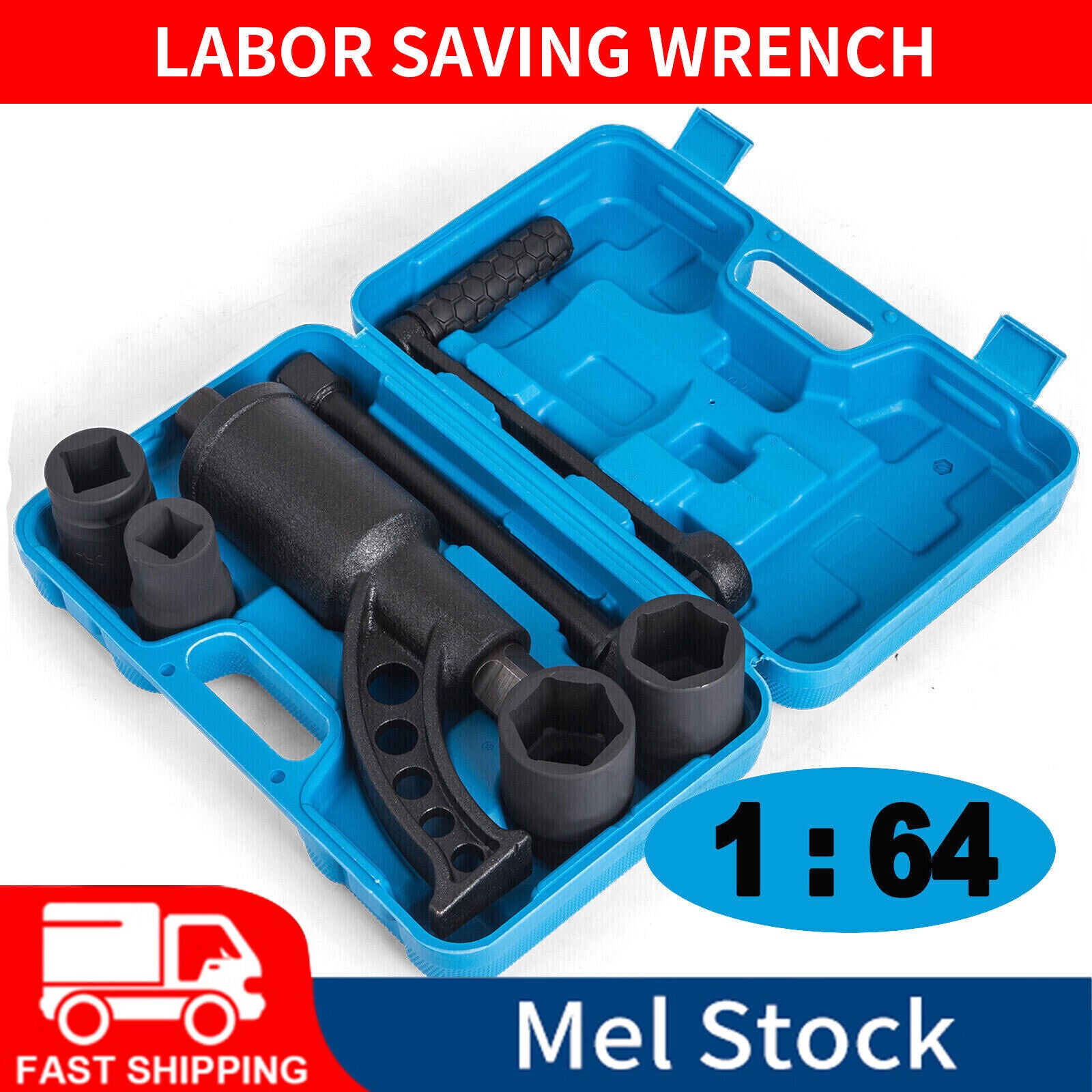 Torque Multiplier Wheel Nut Socket Crack Wrench Tool Set 1:64 Ratio Truck