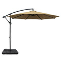 Instahut 3m Umbrella w/Base Outdoor Cantilever Beach Garden Patio Parasol Beige