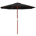 Instahut 2.7m Outdoor Umbrella Pole Umbrellas Beach Garden Sun Stand Patio Black