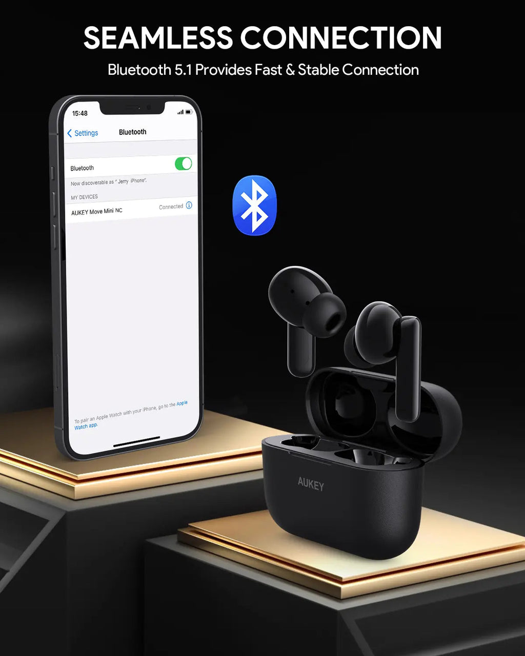 Aukey True Wireless Earbuds With Noise Cancelling MOVE MINI NC (EP-M1NC)
