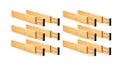 12 Pack Bamboo Adjustable Kitchen Drawer Dividers (Large, 44-55 cm)
