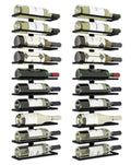 Set 2 Pcs Metal Wall Mount Wine Rack for Wine Bottles, Liquor, Champagne (Holds 10 Bottles)