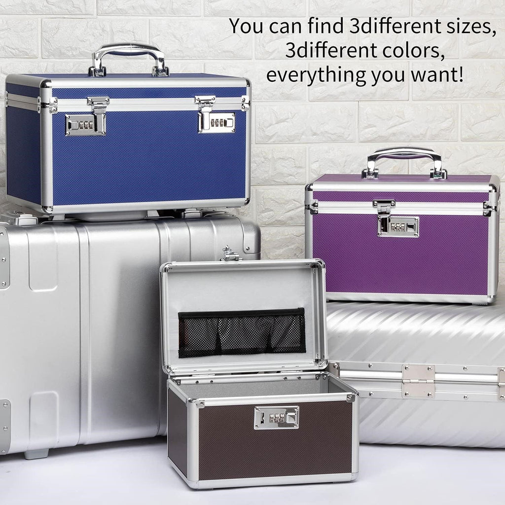 Locking Combination Medicine Box (Purple/Small)