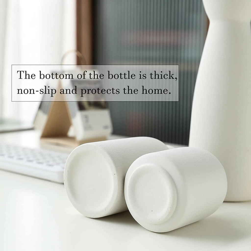 Ceramic Set of 3 Modern White Vases for Home D�cor