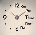DIY Wall Clock Modern Frameless Large 3D Wall Watch Giant Roman Numerals for Home Living Room and Bedroom (Small)