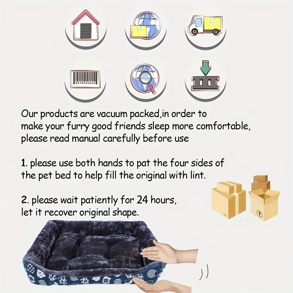 XXL Blue Pet Dog Bed Sofa Mat for Cats and Dogs