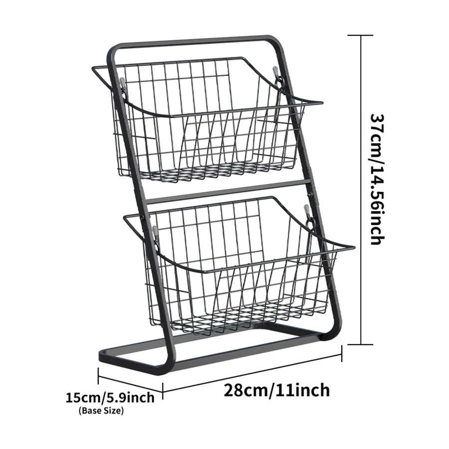 Kitchen Countertop Storage & Snack Rack