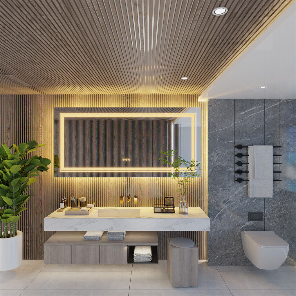1200x600mm LED Bathroom Mirror Anti-Fog Shatterproof