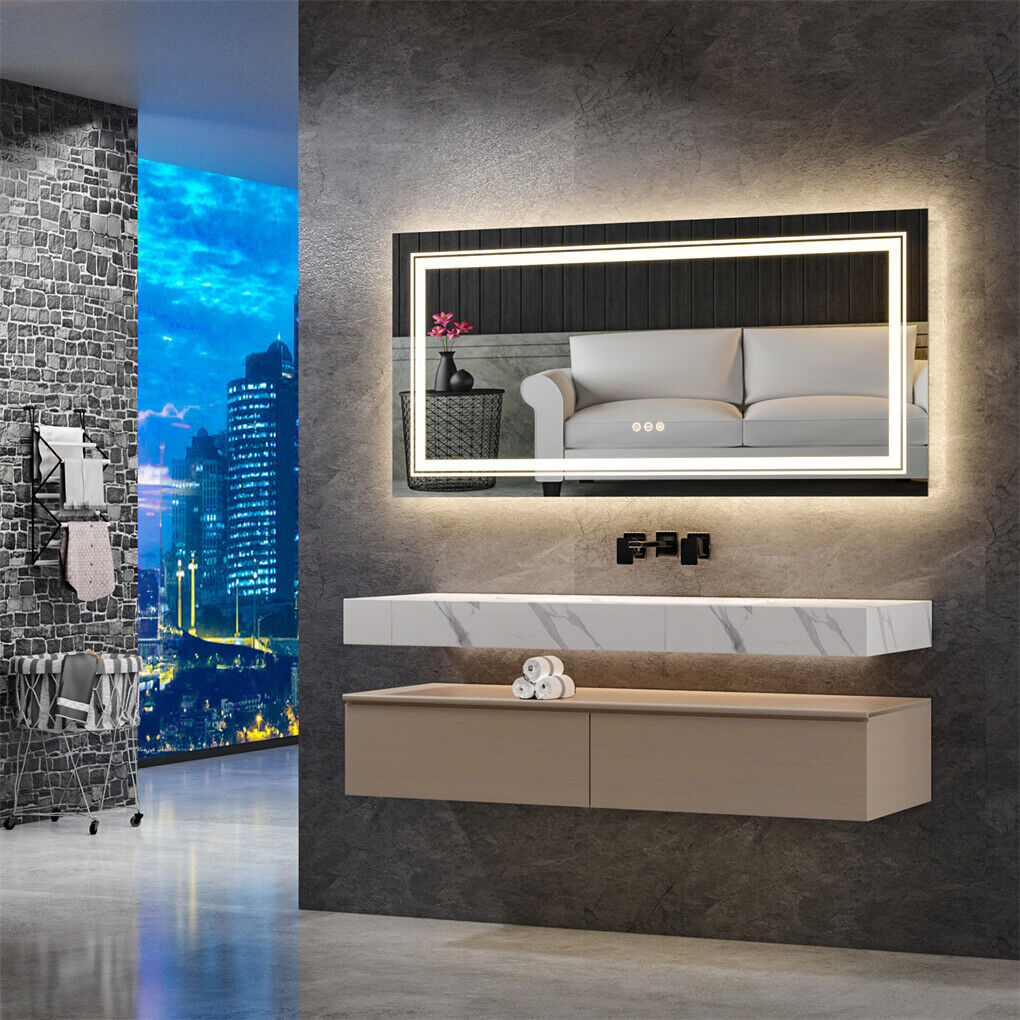 1200x800mm LED Bathroom Mirror Anti-fog Illuminated