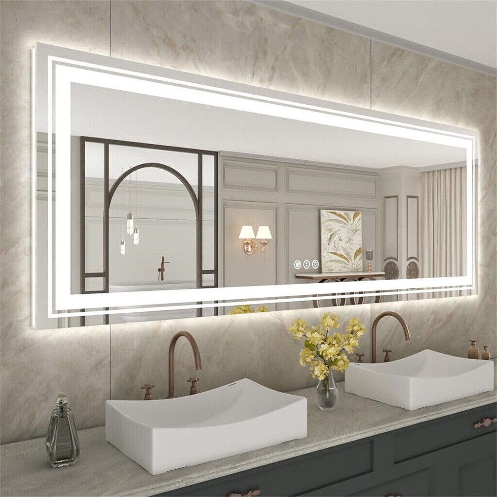 1200x600mm LED Bathroom Mirror RGB Anti-Fog Shatterproof